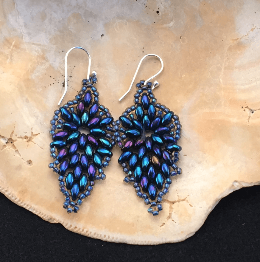 Shield Earrings, Iris