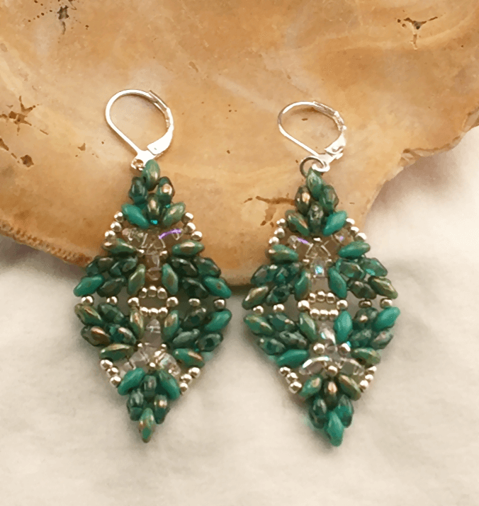 Green Agate Egyptian Triangles