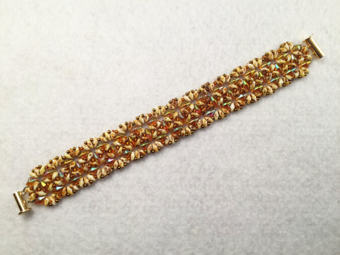 Amber Diamond Daisy Bracelet