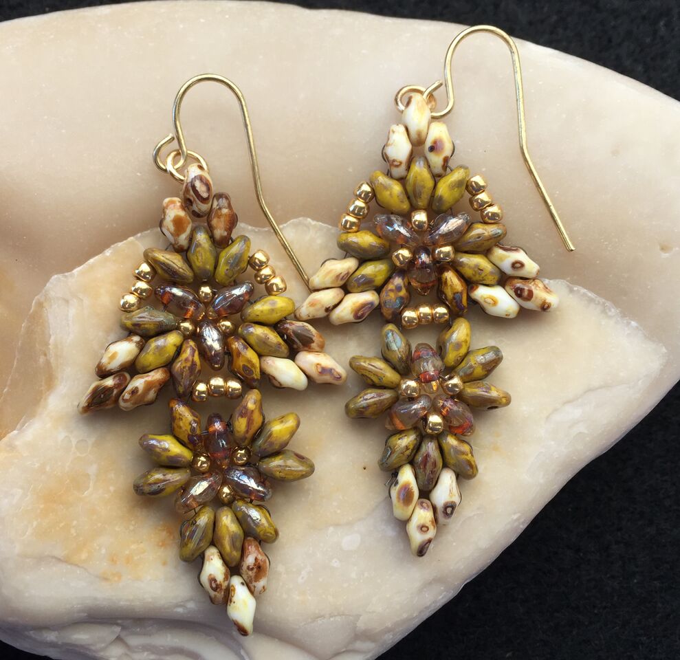 IrisForm Earrings: Fields in Fall