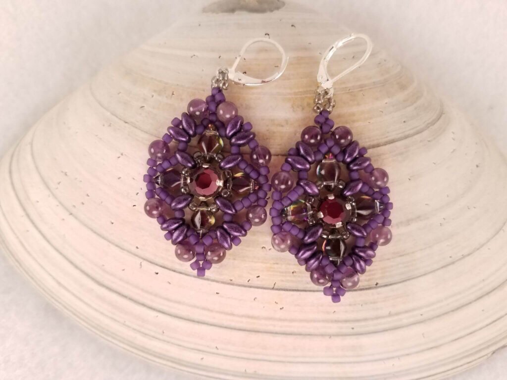 Purple Marquis Earrings