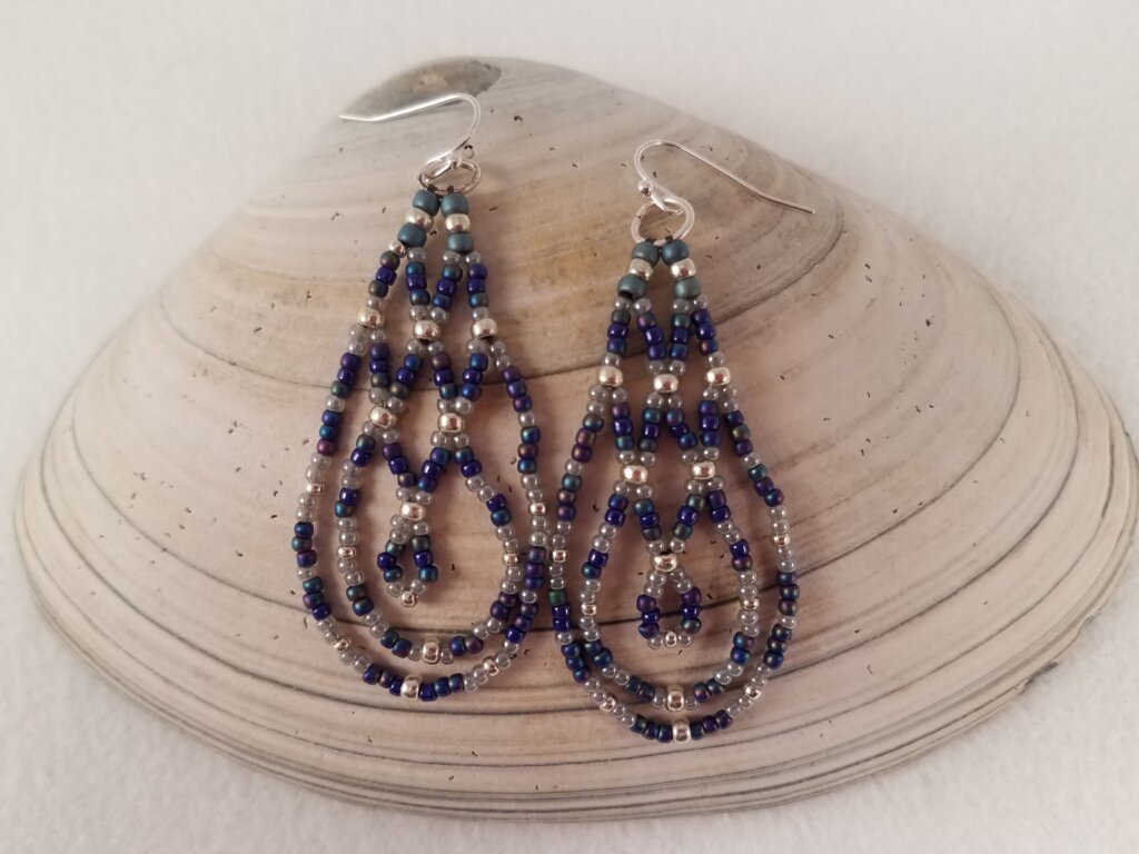 Festival Hammock Earrings - Blue