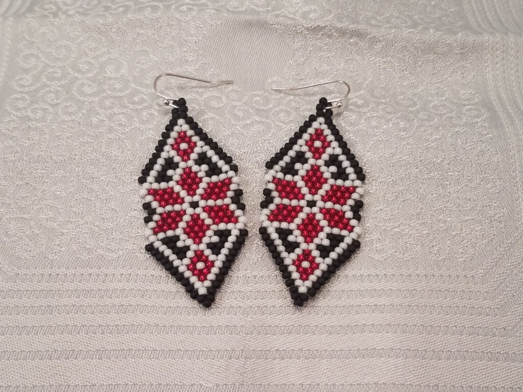 Christmas Sweater Earrings (Red Flake)