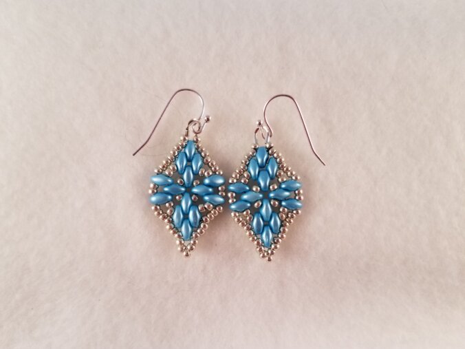 Blue Aril Earrings