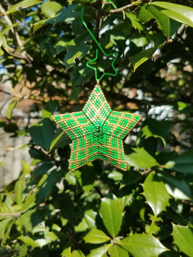 Christmas Plaid Green Star