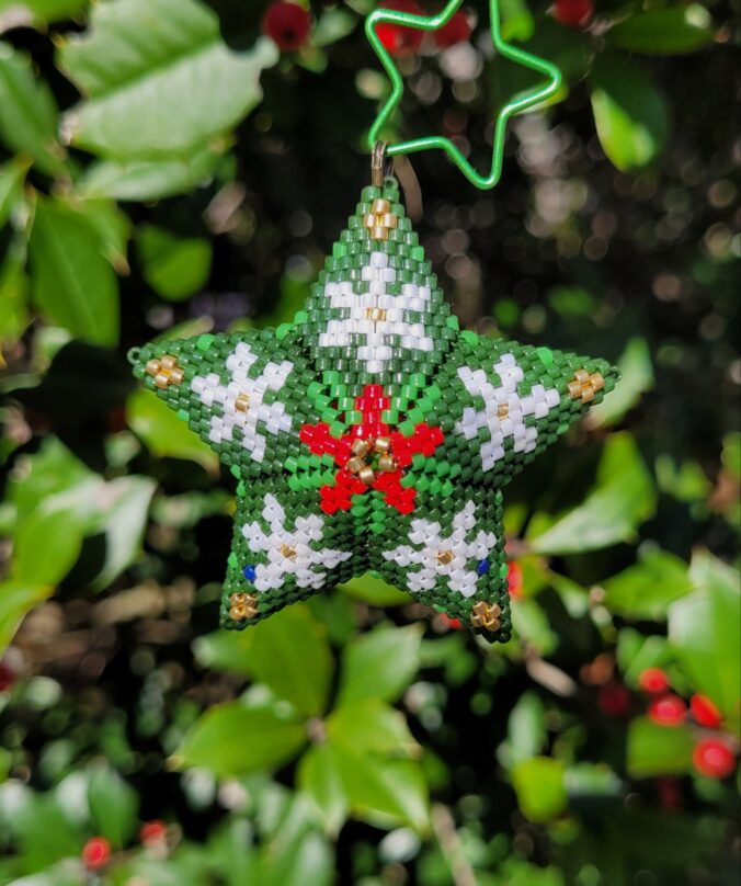 Green Poinsettia Star