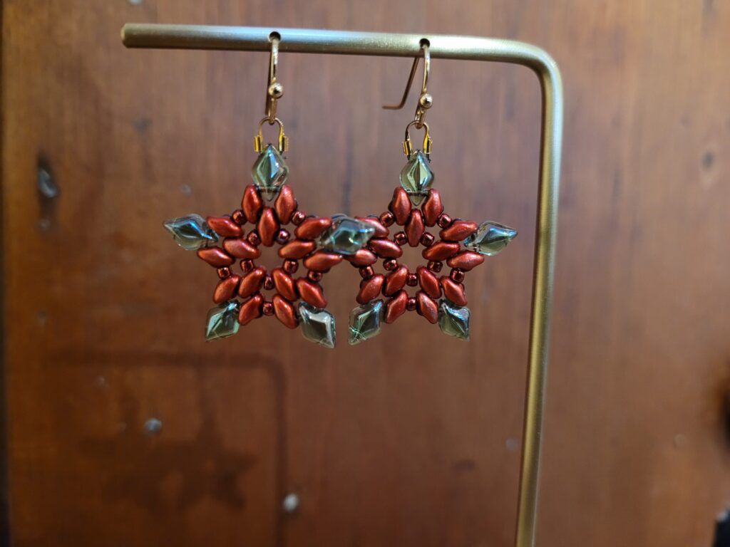 Poinsettia Earrings