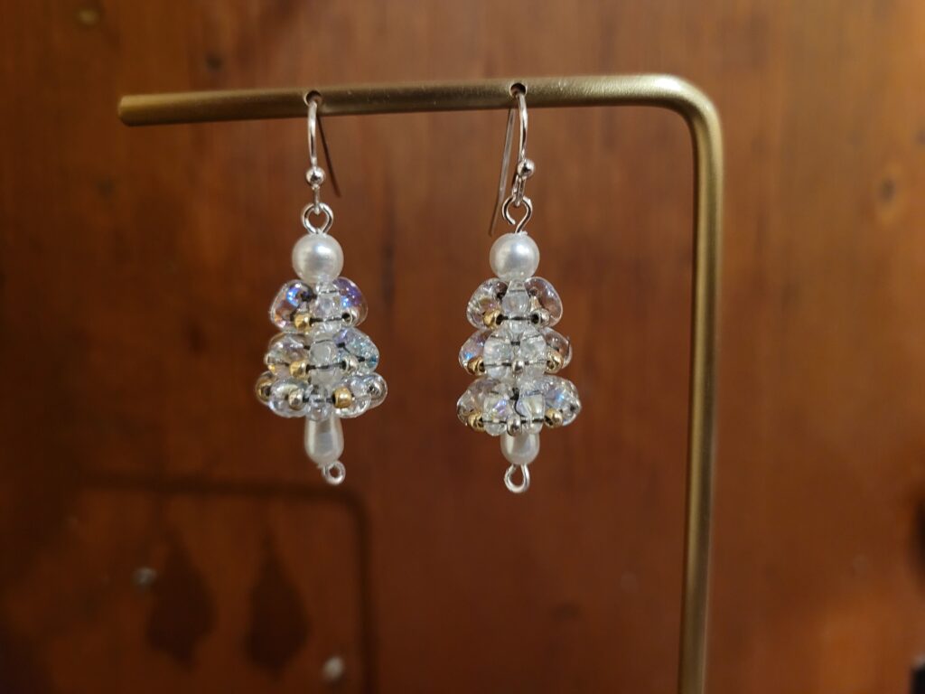 Crystal Christmas Tree Earrings