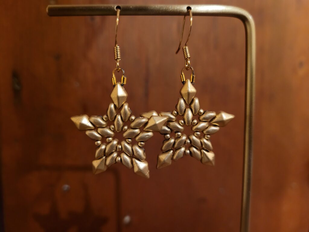 Golden Tree Topper Earrings