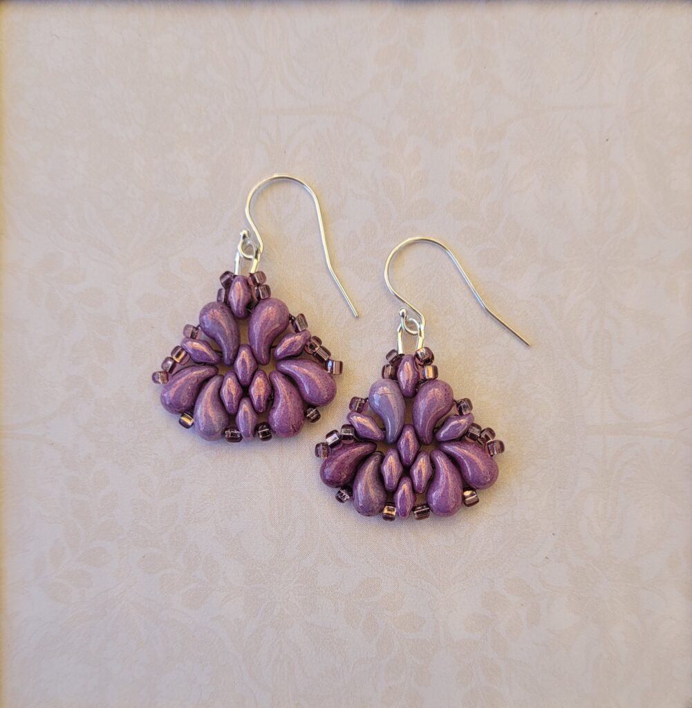 Purple Lotus Earrings